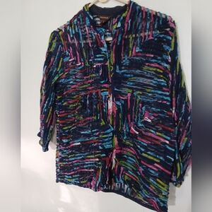 Multiples Multicolored Striped Jacket (0114)